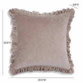 Alessia Distressed Pink Velvet Pillow Model: TOV-C18690